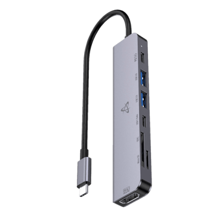 SBOX ADAPTER USB TYPE-C 7u1 HUB H-999 USB-C