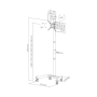 SBOX PODNI MOBILNI STALAK FS-622 (13"-50", 20kg, 200x200)