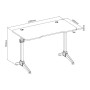 WHITE SHARK GAMING STOL FIRE SHADOW / 120x60x18
