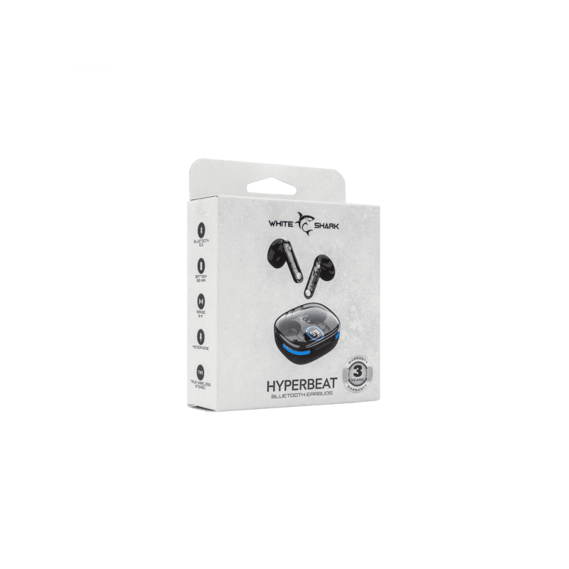 White Shark EARBUDS Slušalice + mikrofon Bluetooth GEB-TWS37 HYPERBEAT Crne slika 4