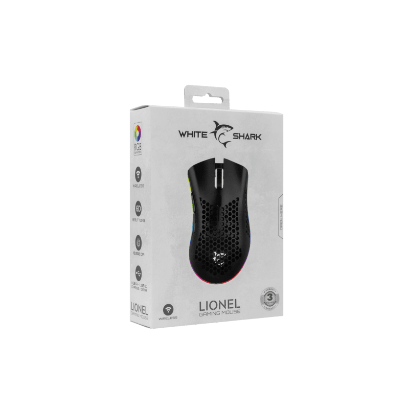 White Shark MIŠ WGM-5012 LIONEL / 10.000 DPI - Crni / Wireless slika 8