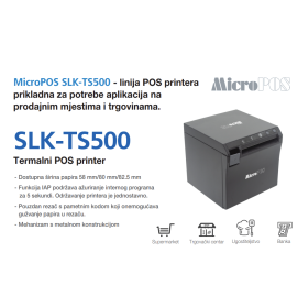 MicroPOS SLK-TS500 term.USB+ethernet,crni