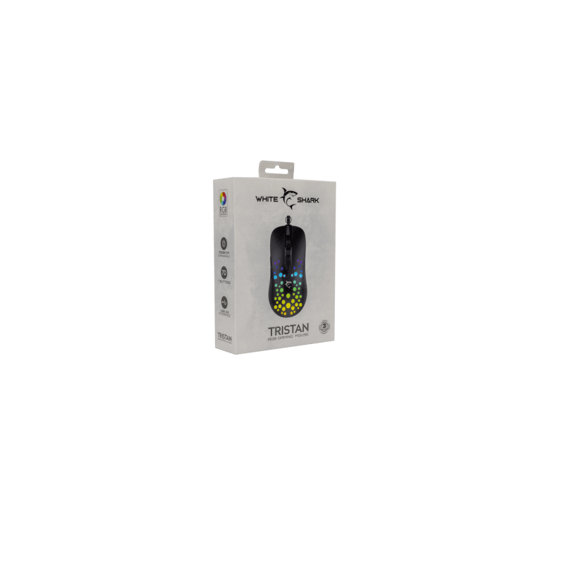White Shark MIŠ GM-9004 TRISTAN-2 Crni RGB / 12.800 dpi slika 7