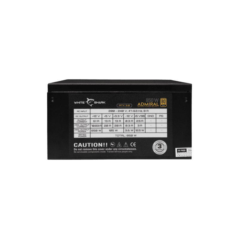 White Shark NAPAJANJE GPSU-850W ADMIRAL 850W 80+ GOLD Full Modular slika 7