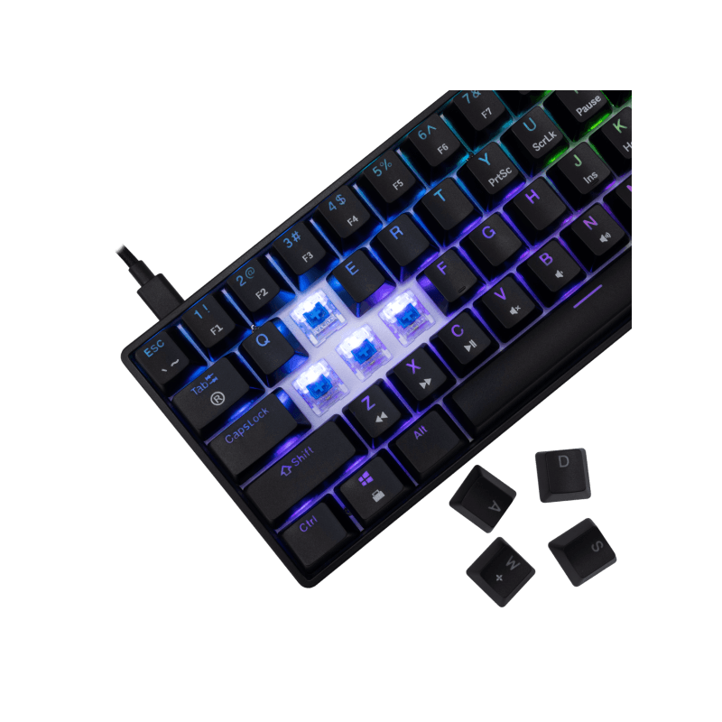 White Shark TASTATURA GK-004121 SHINOBI-2 Crna - Mehanicka / US - PLAVI.SW.