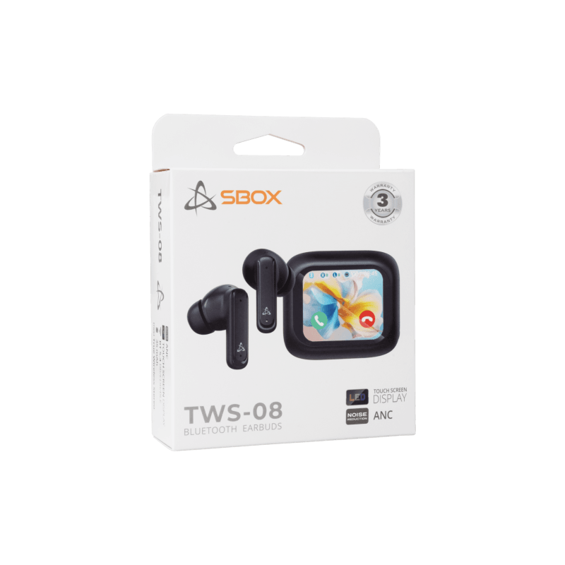 SBOX EARBUDS EB-TWS08 Crne ANC Touch Display slika 5