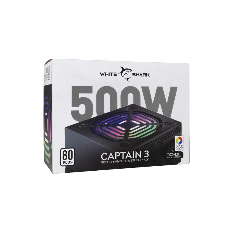 White Shark NAPAJANJE GPSU-W500F CAPTAIN-3 500W 80+ RGB slika 6